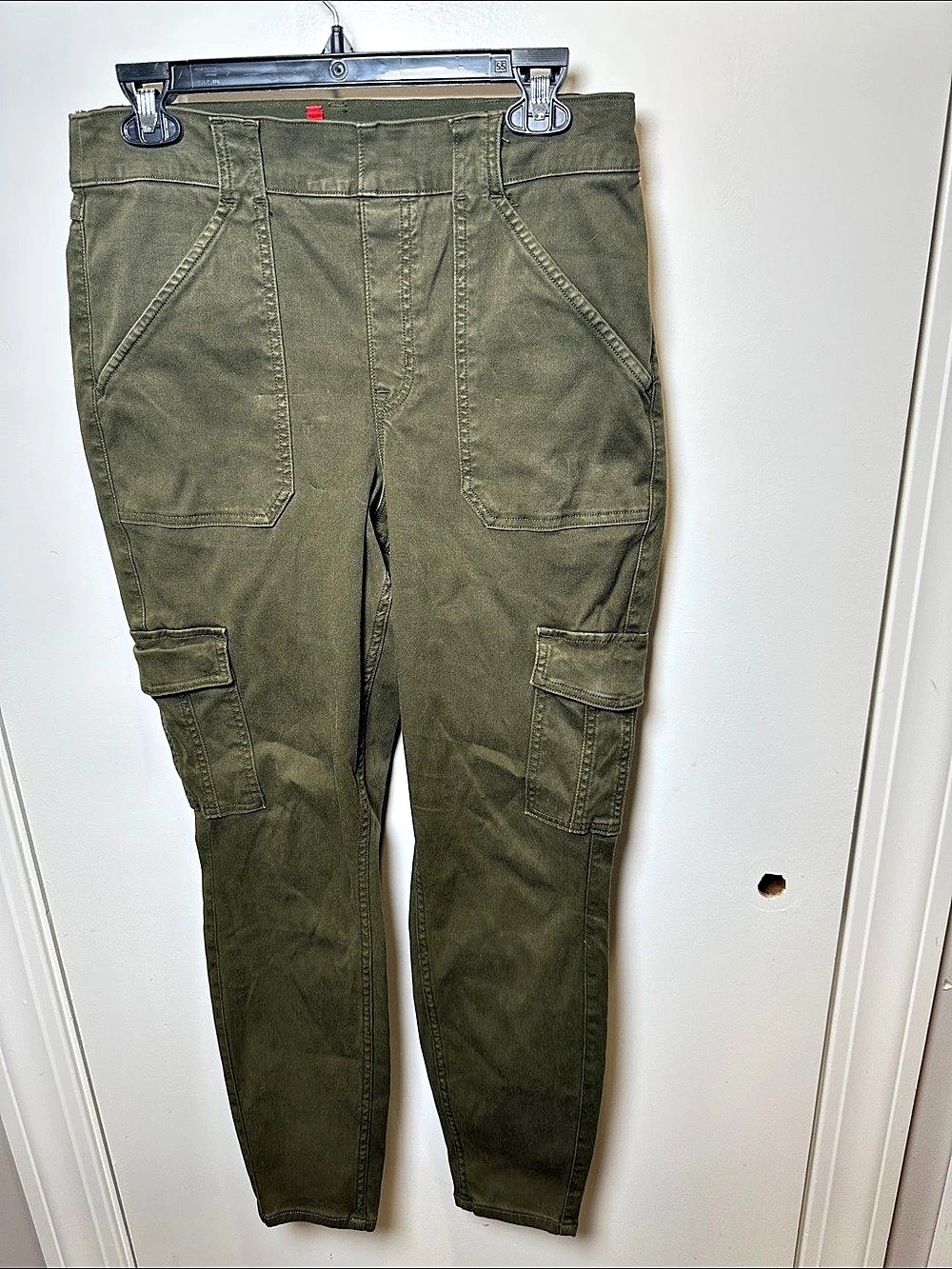 SPANX Stretch Twill Ankle Cargo Pant Women's Green XL (56)